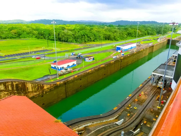 Vista Del Canal Panamá Desde Crucero Panamá —  Fotos de Stock