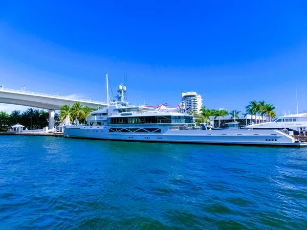 Fort Lauderdale Dezembro 2019 Cityscape Lauderdale Florida Mostrando Praia Iates — Fotografia de Stock