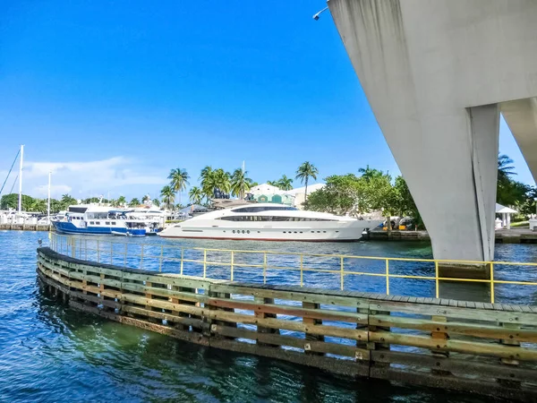Fort Lauderdale Dicembre 2019 Cityscape Lauderdale Florida Mostra Spiaggia Yacht — Foto Stock