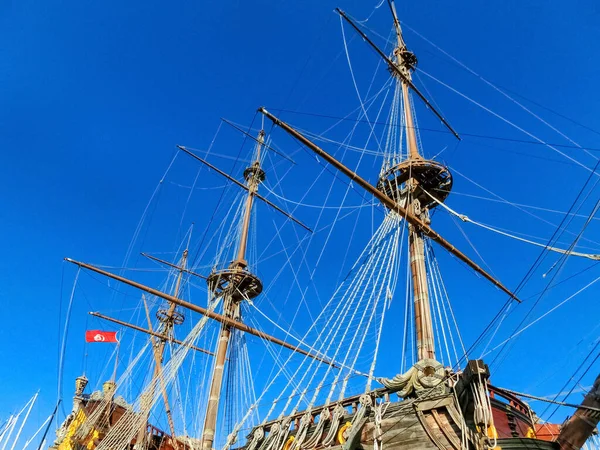 Genua Italien September 2019 Galeone Neptune Piratenschiff Genua Porto Antico — Stockfoto