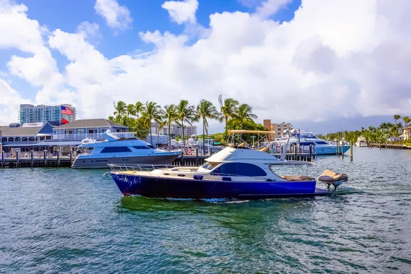 Fort Lauderdale December 2019 Városkép Lauderdale Florida Bemutatja Strandot Jachtok — Stock Fotó