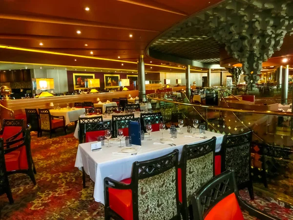 Fort Lauderdale Diciembre 2019 Restaurante Las Mesas Vacías Crucero Lujo — Foto de Stock