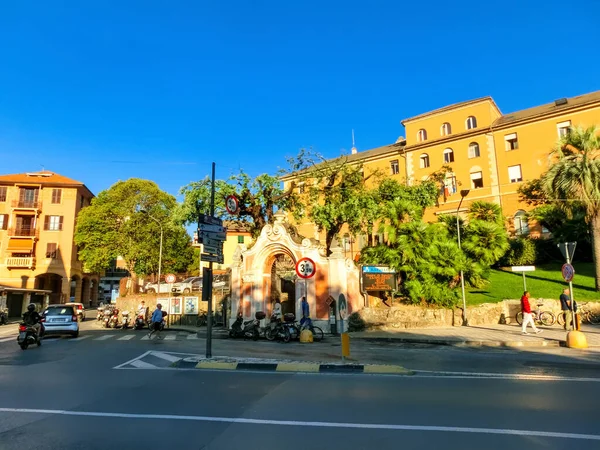 Rapallo Italia Septiembre 2019 Fachada Del Edificio Rapallo Italia Liguria — Foto de Stock