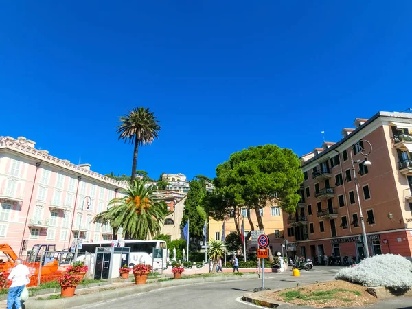 Rapallo Talya Eylül 2019 Rapallo Talya Liguria Daki Bina Cephesi — Stok fotoğraf