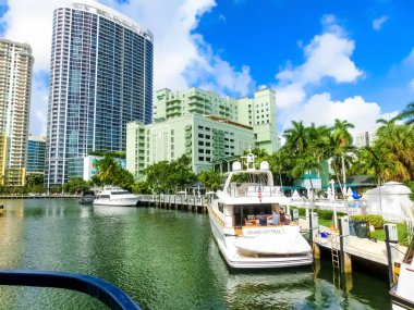 Fort Lauderdale - December 1, 2019: Cityscape of Ft. Lauderdale, Florida showing the beach and the city