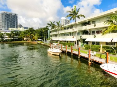 Fort Lauderdale - December 1, 2019: Cityscape of Ft. Lauderdale, Florida showing the beach and the city