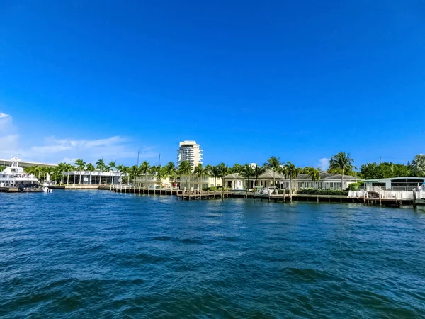 Mansão Luxo Parte Exclusiva Fort Lauderdale Conhecida Como Pequena Veneza — Fotografia de Stock