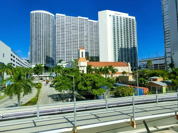 Miami Estados Unidos Noviembre 2019 Vista Del Paisaje Urbano Del — Foto de Stock