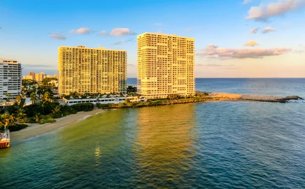 Fort Lauderdale Dezembro 2019 Cityscape Lauderdale Flórida Mostrando Praia Condomínios — Fotografia de Stock