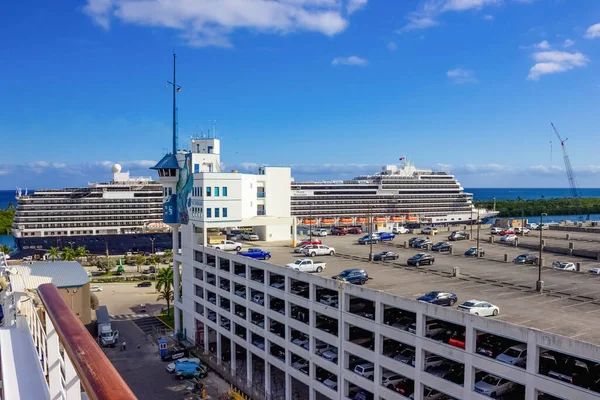 Fort Lauderdale Dezembro 2019 Vista Navio Cruzeiro Terminal Port Everglades — Fotografia de Stock