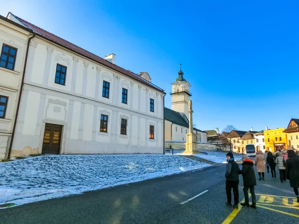 Poprad Eslováquia Janeiro 2020 Pessoas Antiga Cidade Eslovaca Spisska Sobota — Fotografia de Stock