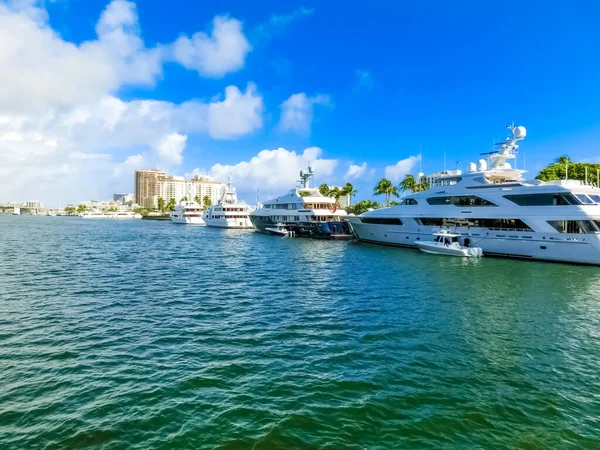 Fort Lauderdale Dezembro 2019 Cityscape Lauderdale Florida Mostrando Praia Iates — Fotografia de Stock