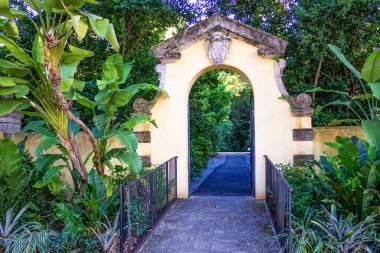 Miami, FL, ABD - Vizcaya Villa Müzesi ve Bahçeleri 'nin giriş noktası