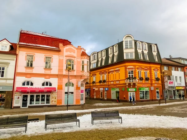 Poprad Słowacja Grudnia 2019 Stare Miasto Poprad Słowacja Zimą — Zdjęcie stockowe