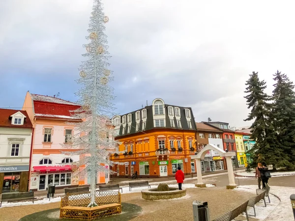 Poprad Slowakei Dezember 2019 Die Menschen Der Altstadt Von Poprad — Stockfoto
