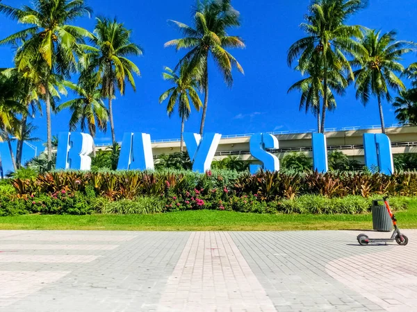 Miami Usa November 2019 Stora Bokstäver Från Bayside Miami Florida — Stockfoto