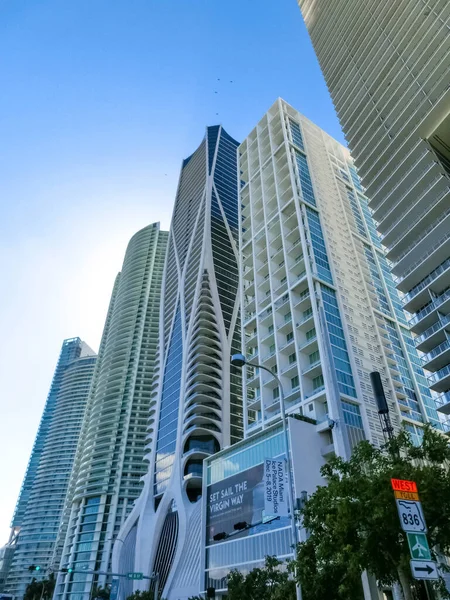 Miami Usa November 2019 Downtown Miami Stadsbild Med Lägenheter Och — Stockfoto