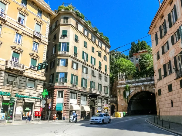 Genova Liguria Italia Settembre 2019 Gente Nella Centrale Nel Centro — Foto Stock