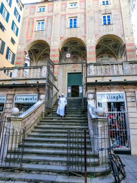 Γένοβα Λιγουρία Ιταλία Σεπτεμβρίου 2019 Chiesa San Pietro Banchi Genova — Φωτογραφία Αρχείου