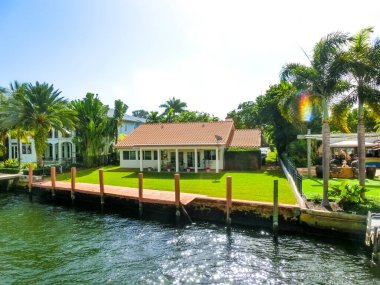 Lüks malikanede Fort Lauderdale küçük Venedik bilinen özel bölümü