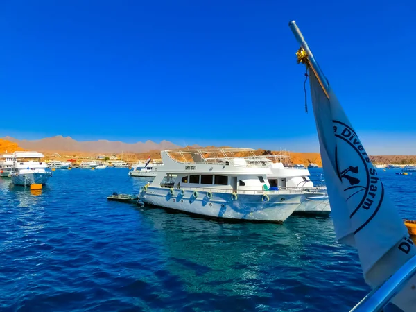 Sharm Sheikh Egypten Februari 2020 Fritidsbåtar Hamnen För Kryssning Ras — Stockfoto