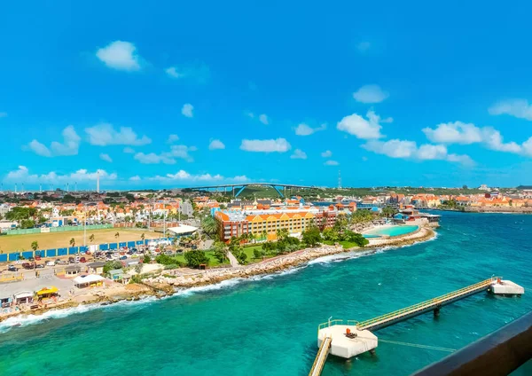 Wyspa Curacao Tropikalny Raj Antylach Morzu Karaibskim Piękną Architekturą Plażami — Zdjęcie stockowe