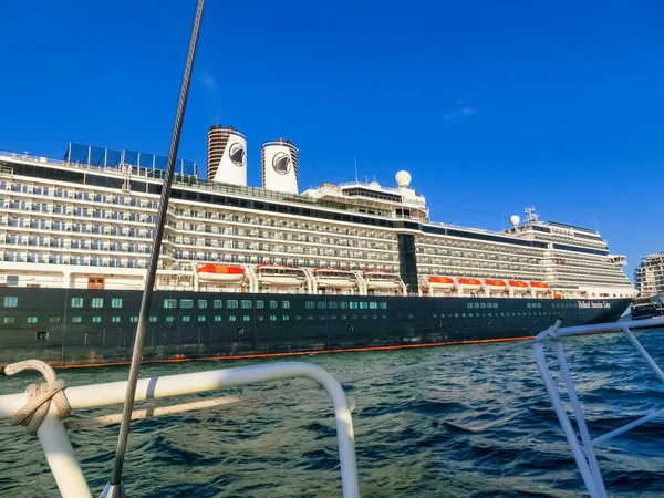 Oranjestad Aruba Dezembro 2019 Navio Cruzeiro Holland America Eurodam Atracado — Fotografia de Stock