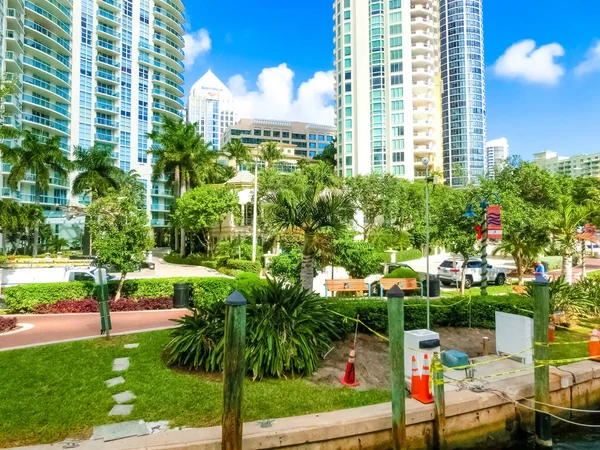 Fort Lauderdale Dezember 2019 Stadtbild Von Lauderdale Florida Mit Strand — Stockfoto