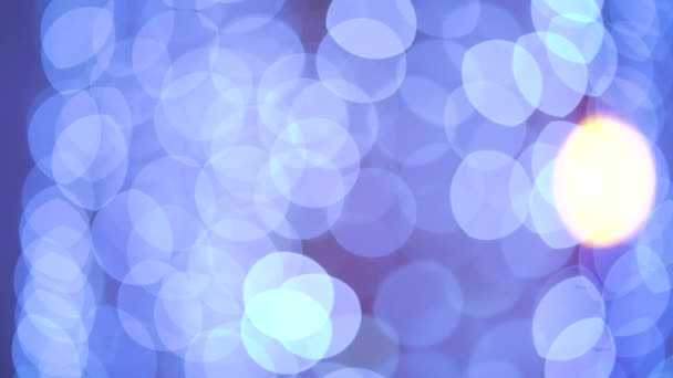 Fundo de férias de bokeh luz círculos azuis — Vídeo de Stock