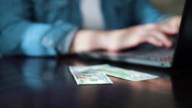 Bilgisayarda çalışan ve dolar olarak gelir elde eden girişimci