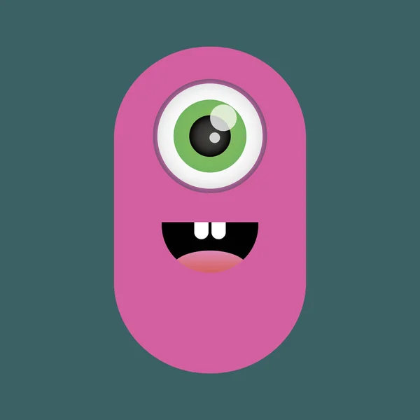 Grappige roze monster — Stockvector