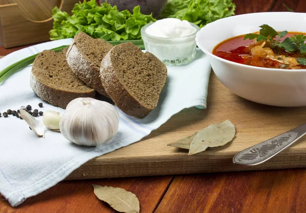 Sopa de beterraba, borscht — Fotografia de Stock