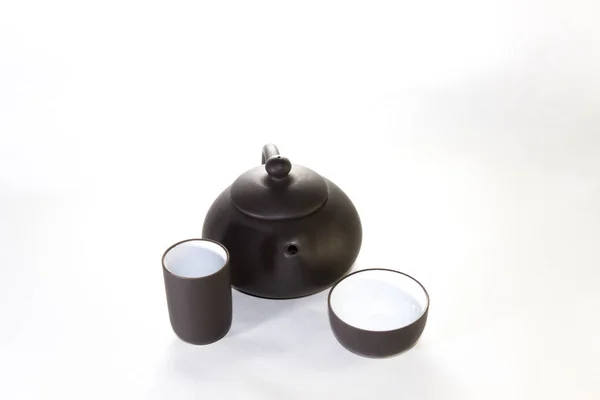 De Chinese keramische theepot van Chakhu voor het houden van een thee-ceremonie — Stockfoto