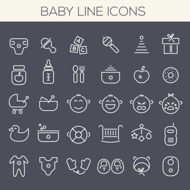 Satır içi bebek Icons Collection