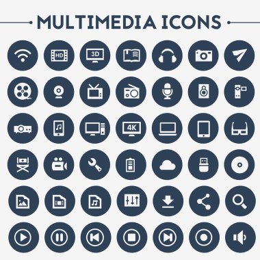 Büyük Multimedia Icon set