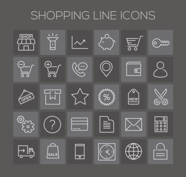 Satır içi alışveriş Icons Collection