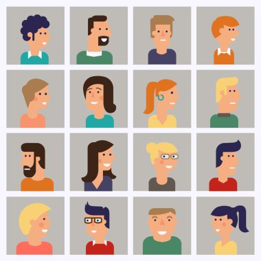 malzeme karikatür karakter koleksiyonu