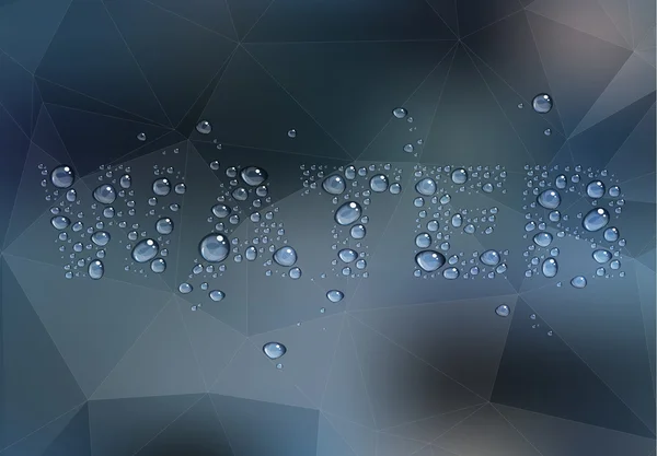 Fondo abstracto desenfocado con gotas de agua transparentes — Vector de stock