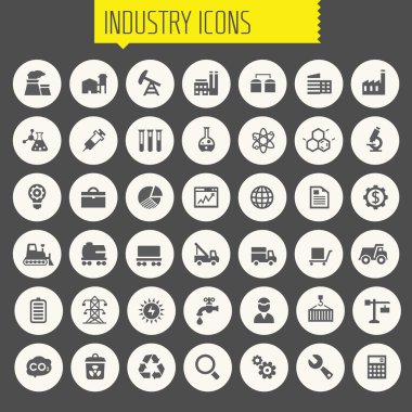 Büyük sanayi Icons set