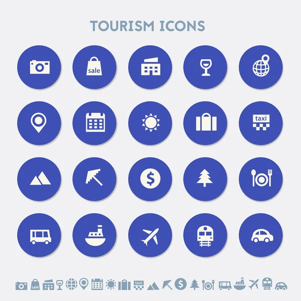 Set di icone del turismo — Vettoriale Stock