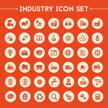 Büyük sanayi Icons set