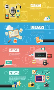 hareketli grafik, Haberler ve raporlar kavramı.