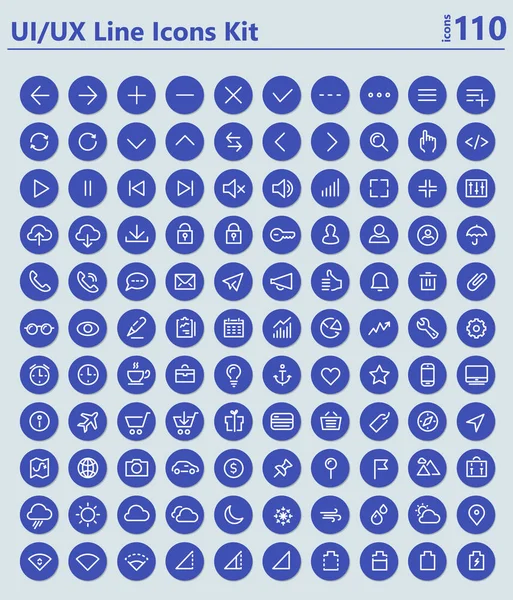 Kullanıcı arabirimi ve Ux malzeme büyük kalın satır simgeler kit