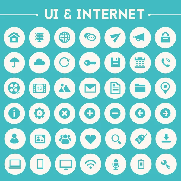 Big UI et Internet icônes ensemble — Image vectorielle