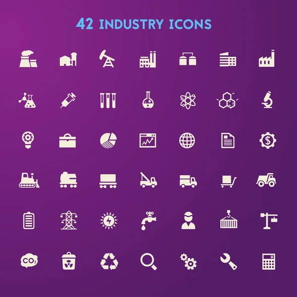 Conjunto de iconos industria — Archivo Imágenes Vectoriales