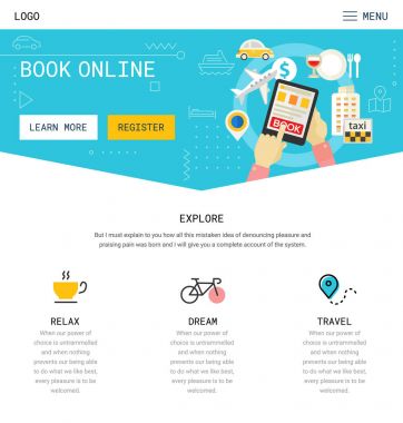 bir sayfa web sitesi tasarımı