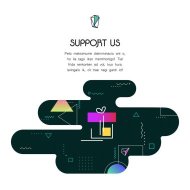 geometrik 80-90-stil sayfası Web sitesi şablonu