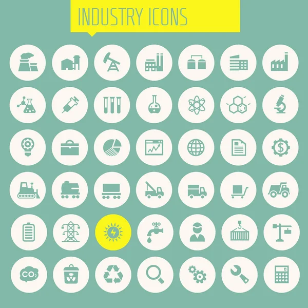 Duży zestaw ikon przemysłu — Wektor stockowy
