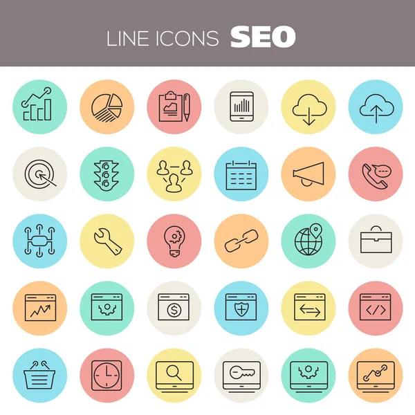 Inline-Seo-Symbole — Stockvektor