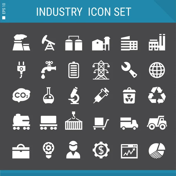 Набір іконок промислові — стоковий вектор